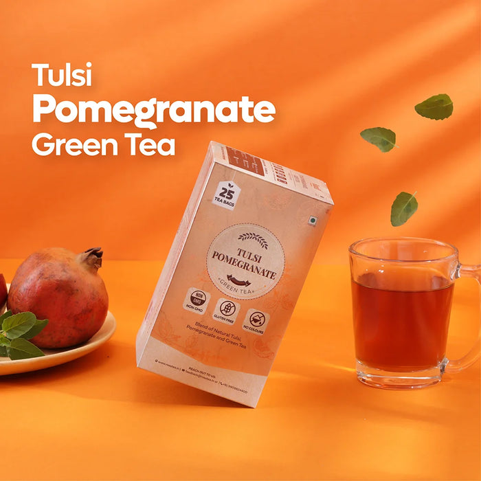 Tulsi Pomegranate Green Tea - 25 Tea Bags