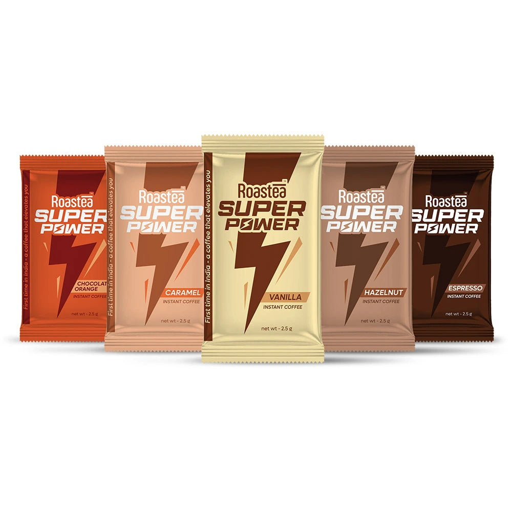 Super Power Instant Coffee Sachets Assorted Pack of 5